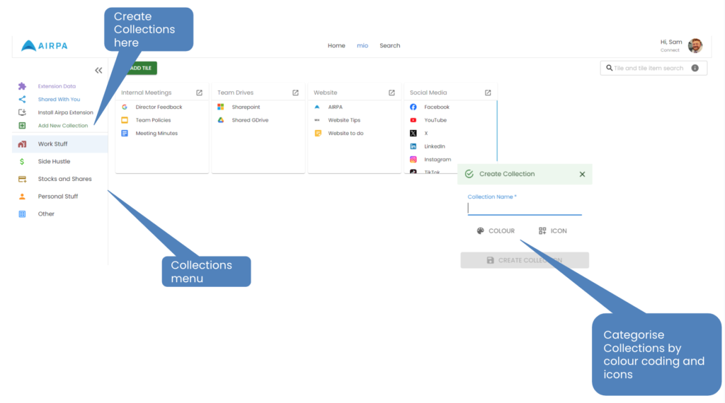 AIRPA Connect Platform Help Guide working - Collections